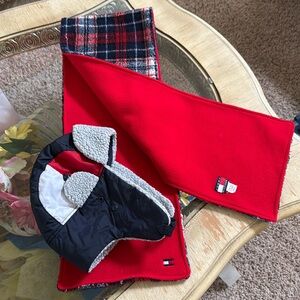 Used once Boy Tommy Hilfiger scarf and hat set